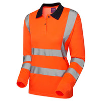 Leo Workwear Beaford Leo Ecoviz Comfort Womens Sleeved Polo Shirt