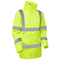 Leo Workwear Cheristow Leo Ecoviz 4K Womens Baffle Lined Anorak Hi Vis Coat