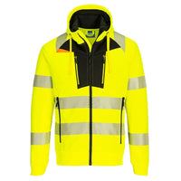 Portwest DX4 Hi-Vis Funnel Neck Zipped Sweatshirt