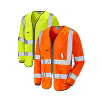 Leo Workwear Burrington Leo Ecoviz Mesh Sleeved Superior Waistcoat Hi Vis