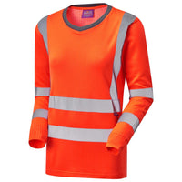 Leo Workwear Lydford Leo Ecoviz Comfort Womens Sleeved T-Shirt