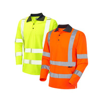 Leo Workwear Woolsery Leo Ecoviz Performance Sleeved Polo Shirt