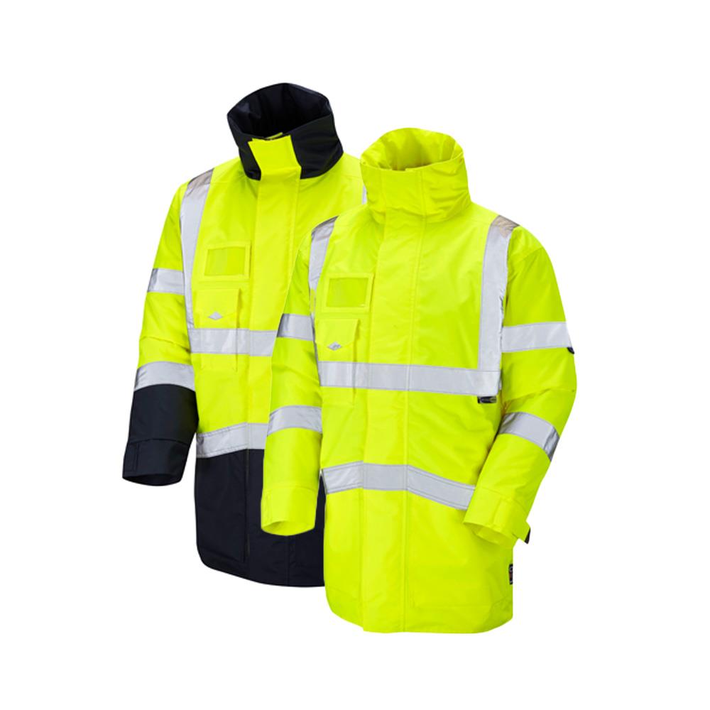Leo Workwear Marwood Leo Ecoviz 4K Superior Baffle Lined Anorak Hi Vis