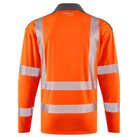 Leo Workwear Georgeham Leo Ecoviz Coolmax High Performance Sleeved Polo Shirt Hi Vis Work Top