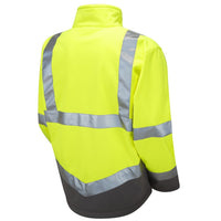 Leo Workwear Buckland Leo Ecoviz Softshell Jacket Hi Vis