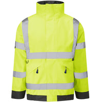 Leo Workwear Chivenor Leo Ecoviz 4K Baffle Lined Bomber Jacket Hi Vis Class 3