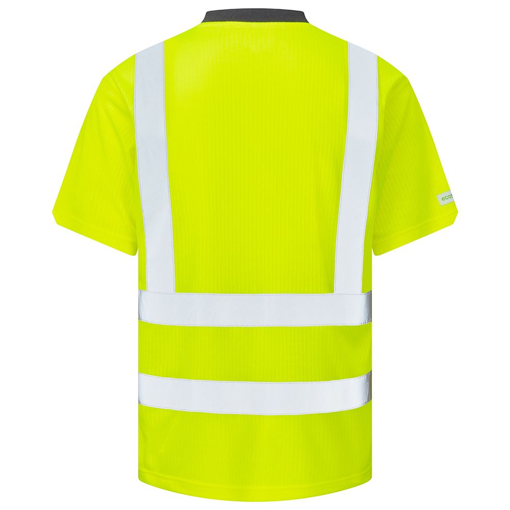 Leo Workwear Newport Leo Ecoviz Comfort T-Shirt Hi Vis Rail Spec