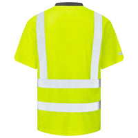 Leo Workwear Newport Leo Ecoviz Comfort T-Shirt Hi Vis Rail Spec