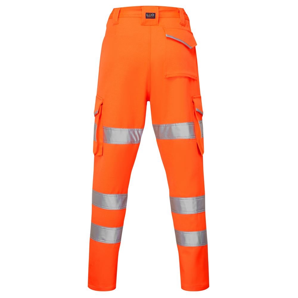 Leo Workwear Beckamoor Leo Ecoviz Womens Stretch Cargo Trouser Hi Vis