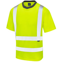 Leo Workwear Newport Leo Ecoviz Comfort T-Shirt Hi Vis Rail Spec