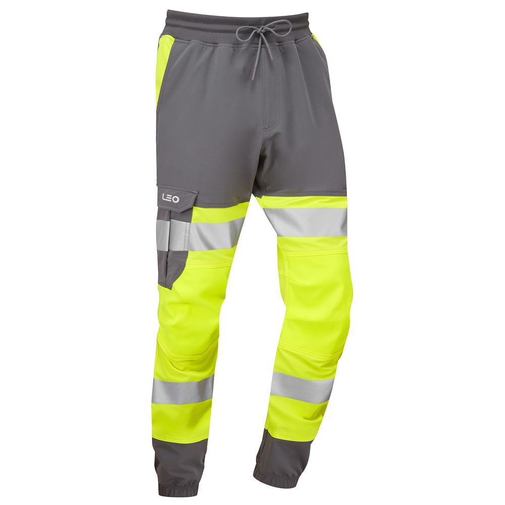 Leo Workwear Hawkridge Leo Ecoviz High Performance 4X Stretch Trouser Hi Vis Jogging