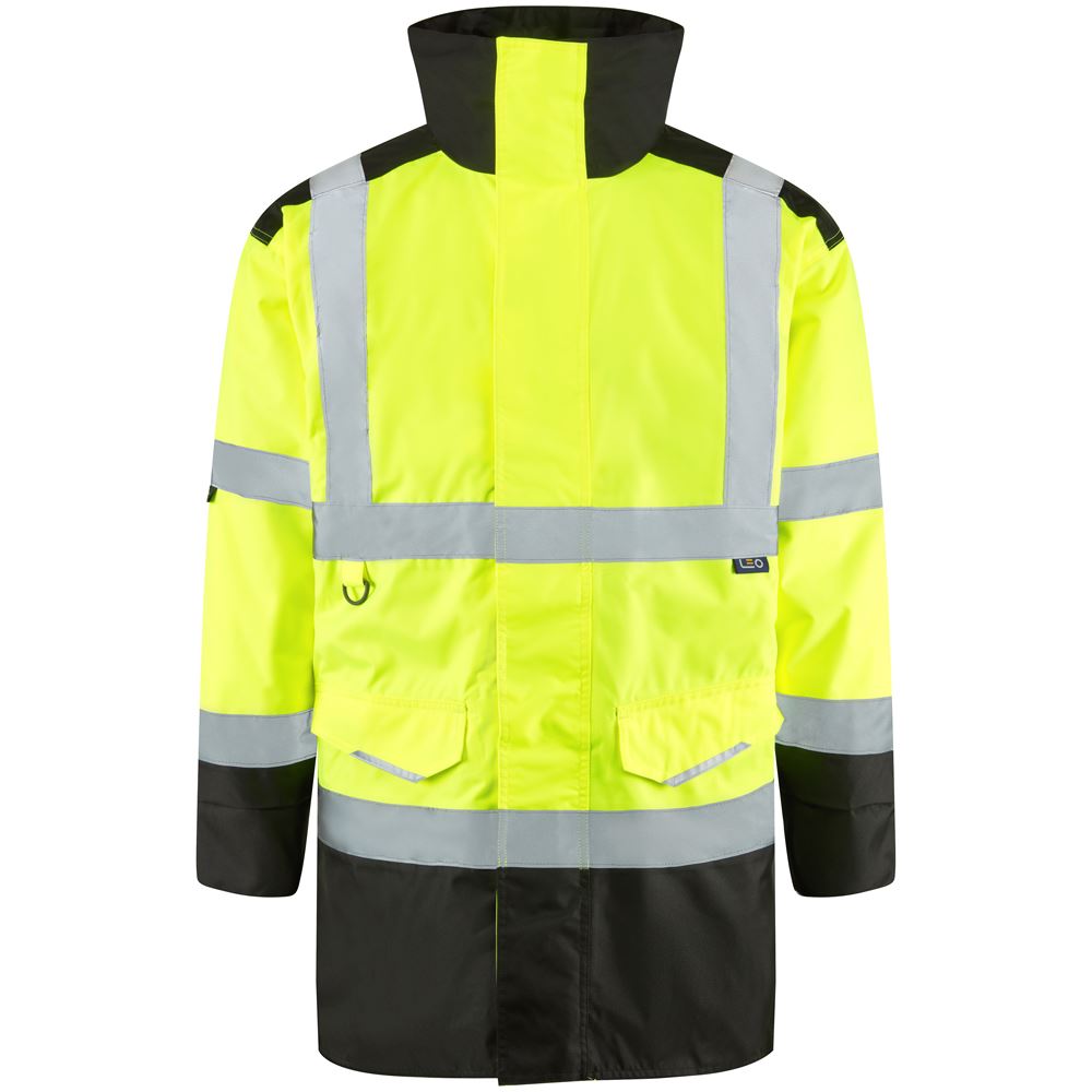 Leo Workwear Tawstock Leo Ecoviz 4K Baffle Lined Anorak Waterproof Jacket Coat