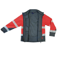 Leo Workwear Bowden Leo Ecoviz Softshell Jacket Hi Vis