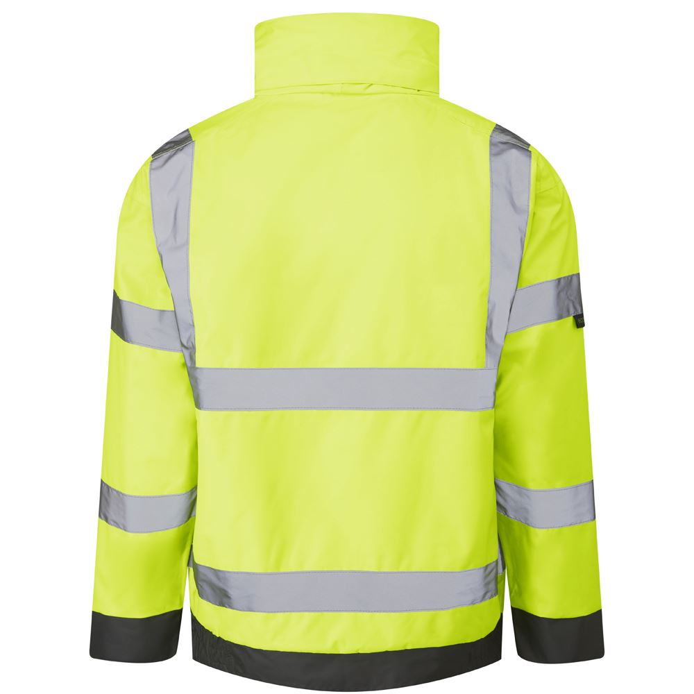 Leo Workwear Chivenor Leo Ecoviz 4K Baffle Lined Bomber Jacket Hi Vis Class 3