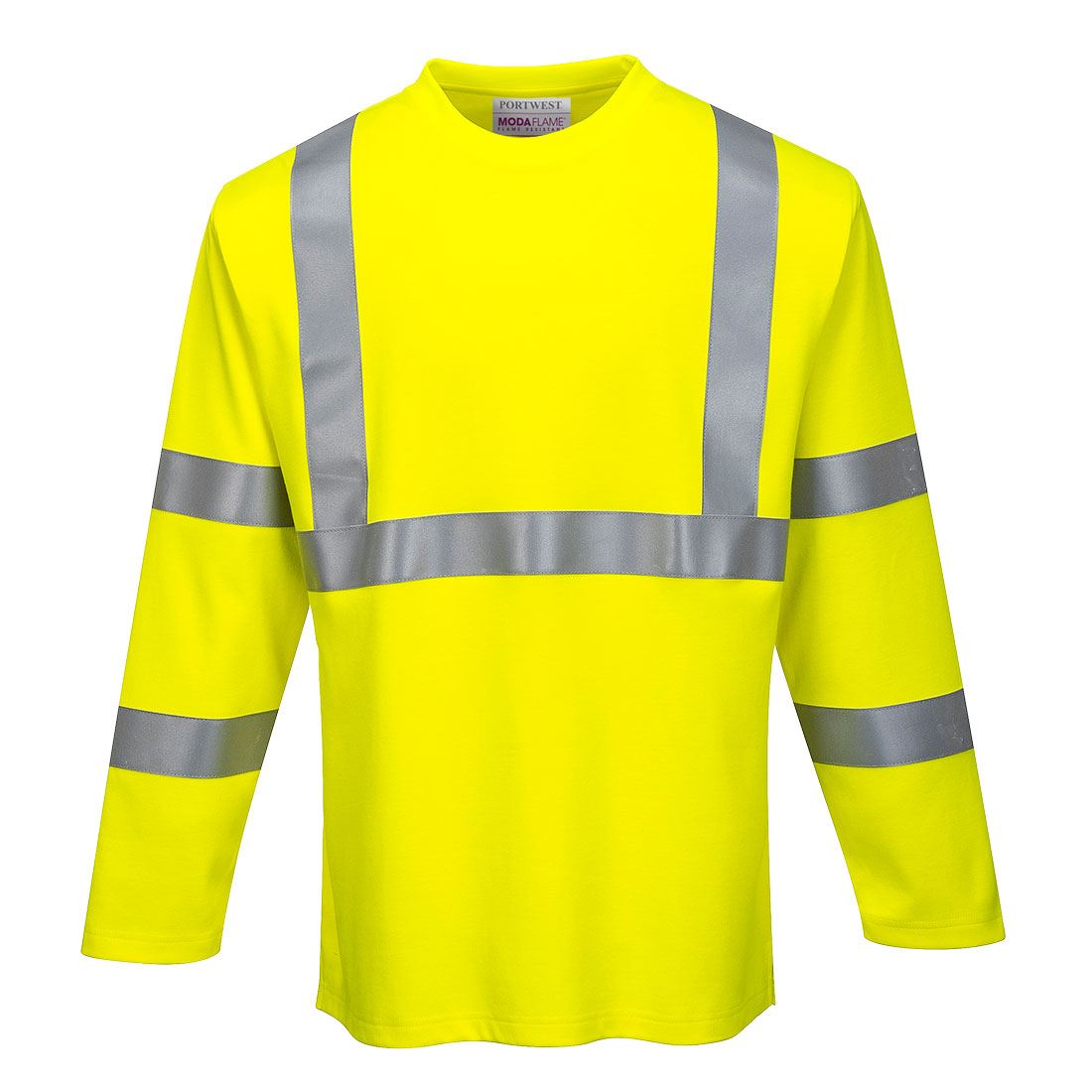 Portwest Flame Resistant  Hi-Vis Long Sleeve T-Shirt