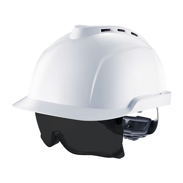 MSA V-Gard 930 Vented Helmet with Integrated Over Spectacles - Tinted