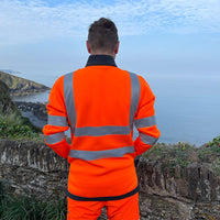 Leo Workwear Arganite Leo Ecoviz Zipped Sweatshirt Hi Vis