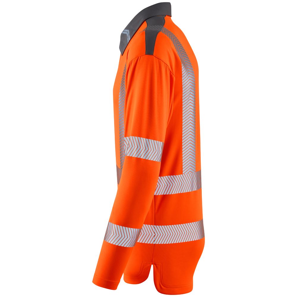 Leo Workwear Georgeham Leo Ecoviz Coolmax High Performance Sleeved Polo Shirt Hi Vis Work Top