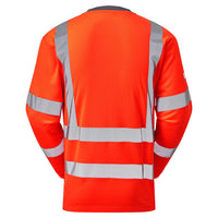 Leo Workwear Riverton Leo Ecoviz Comfort Sleeved T-Shirt Class 3 Hi Vis