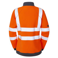 Leo Workwear Elberry Leo Ecoviz Womens 1/4 Zip Sweatshirt Recycled Hi Vis