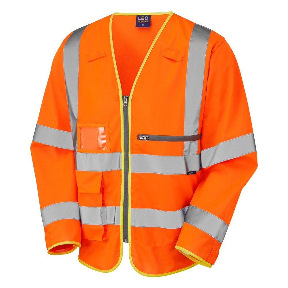 Leo Workwear Heddon Leo Ecoviz Tablet Pocket Sleeved Superior Waistcoat
