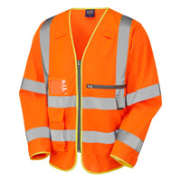 Leo Workwear Heddon Leo Ecoviz Tablet Pocket Sleeved Superior Waistcoat