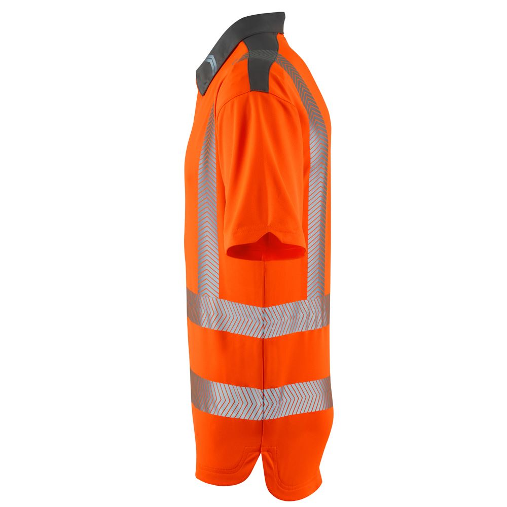 Leo Workwear Trimstone Leo Ecoviz Coolmax High Performance Polo Shirt Hi Vis Railway