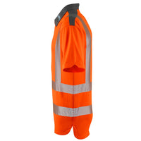 Leo Workwear Trimstone Leo Ecoviz Coolmax High Performance Polo Shirt Hi Vis Railway
