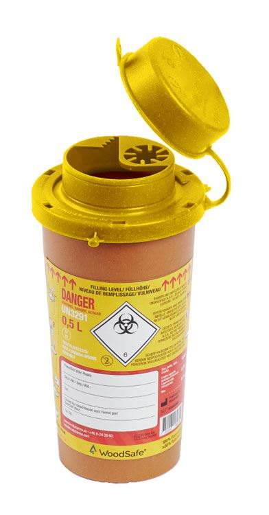 Woodsafe Sharps Bin 0.5l