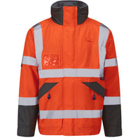 Leo Workwear Bickington Leo Ecoviz 4K Superior Fleece Lined Bomber Jacket Hi Vis