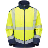 Leo Workwear Bowden Leo Ecoviz Softshell Jacket Hi Vis