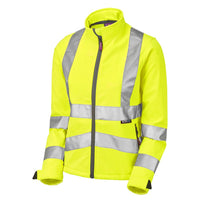 Leo Workwear Honeywell Leo Ecoviz Womens Softshell Jacket Hi Vis