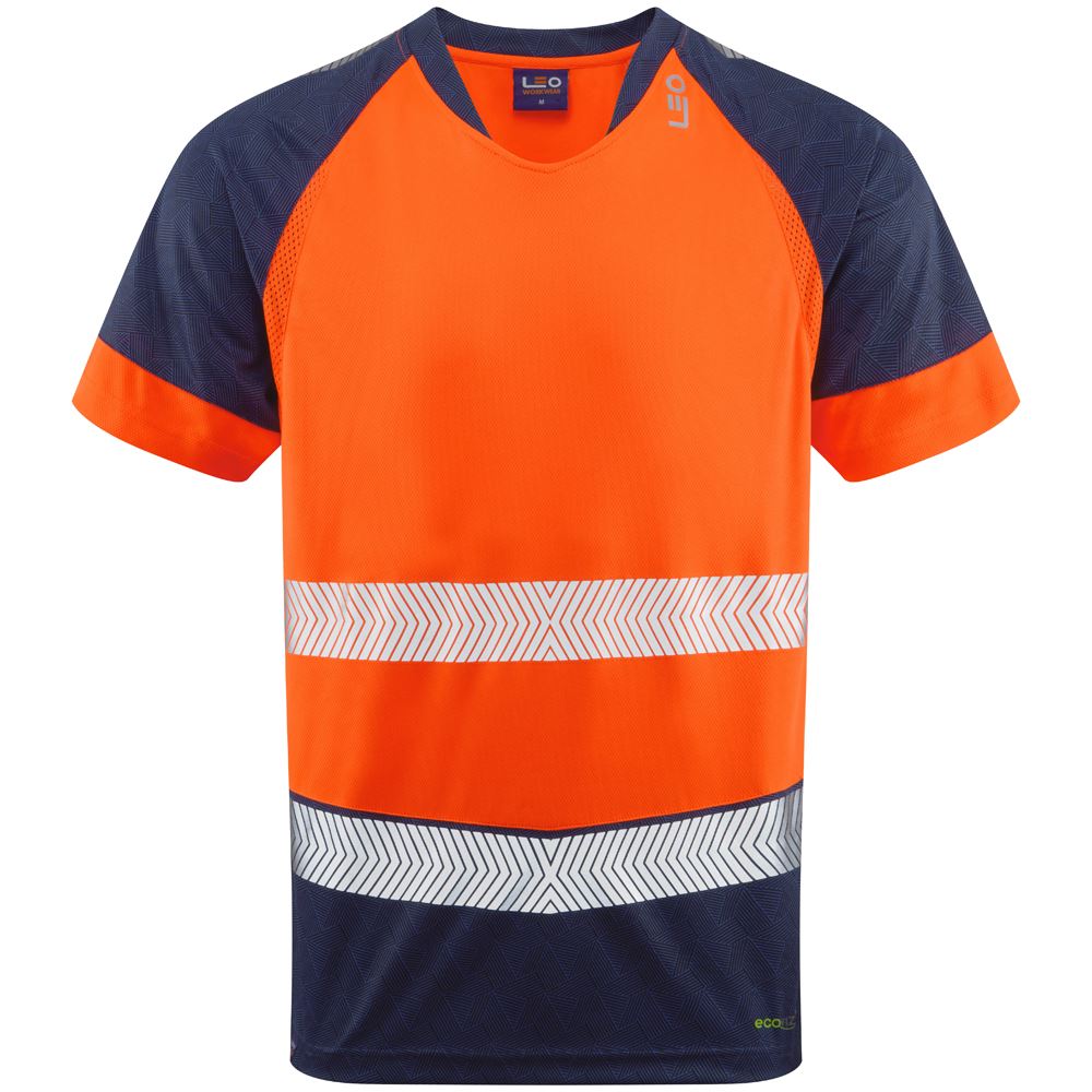 Leo Workwear Forda Leo Ecoviz Performance+ Dual Colour T-Shirt