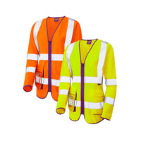 Leo Workwear Beaworthy Leo Ecoviz Womens Sleeved Superior Waistcoat Hi Vis