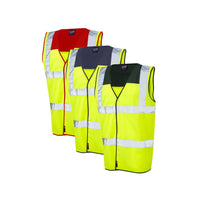Leo Workwear Bradworthy Leo Ecoviz Bottle Yoke Waistcoat Hi Vis