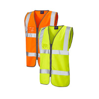 Leo Workwear Rumsam Leo Ecoviz Zipped Waistcoat With Id Pocket