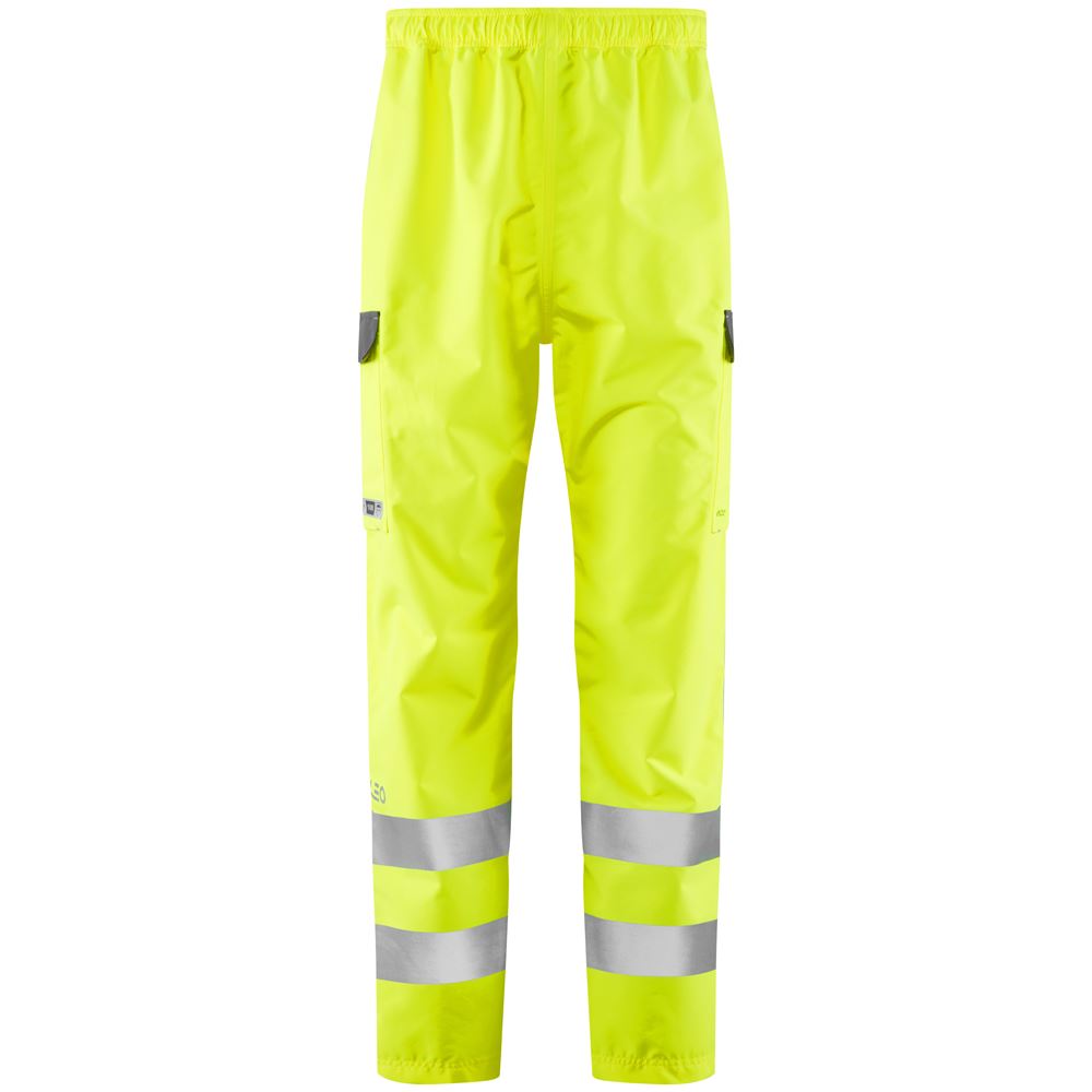 Leo Workwear Westleigh Leo Ecoviz 10K Performance Breathable Overtrouser Hi Vis