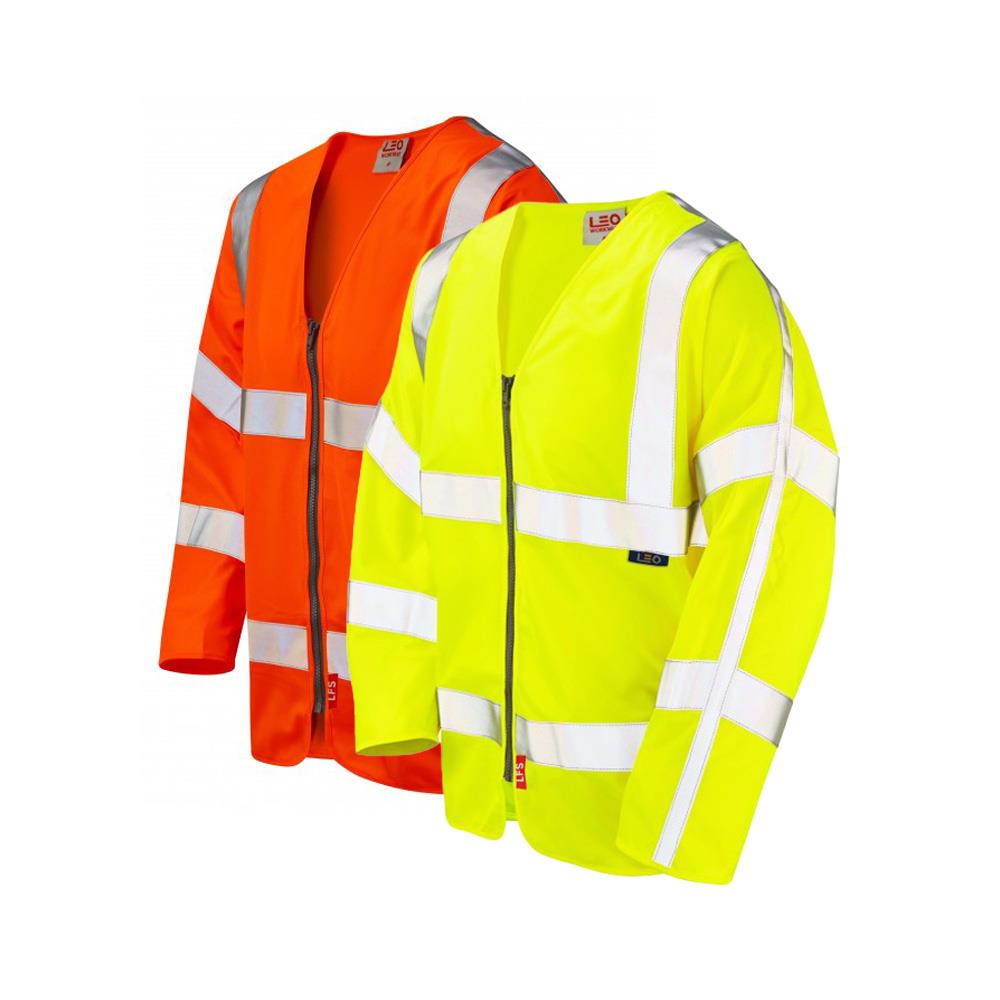 Leo Workwear Merton Leo Ecoviz Lfs Zipped Sleeved Waistcoat (En 14116)