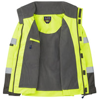 Leo Workwear Bickington Leo Ecoviz 4K Superior Fleece Lined Bomber Jacket Hi Vis