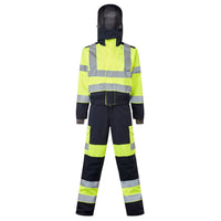 Leo Workwear Honeychurch Leo Ecoviz 10Kx Performance+ Womens Breathable 2-Part Coverall Hi Vis Stretch