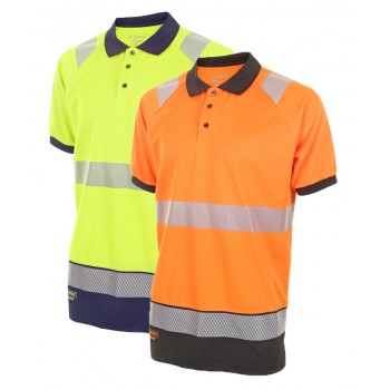 Hi Vis Two Tone Short Sleeve Polo Shirt Hi Vis Two Tone Short Sleeve Polo Shirt