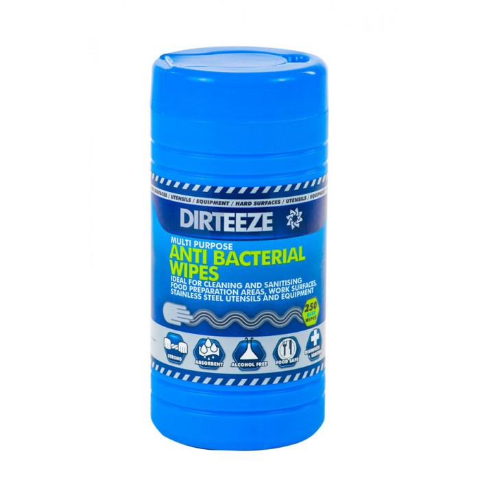 Dirteeze Anti-Bacterial Wipes (250 Wipes)