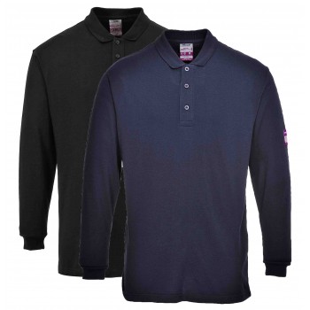Flame Resistant AntiStatic Long Sleeve Polo Shirt Flame Resistant AntiStatic Long Sleeve Polo Shirt