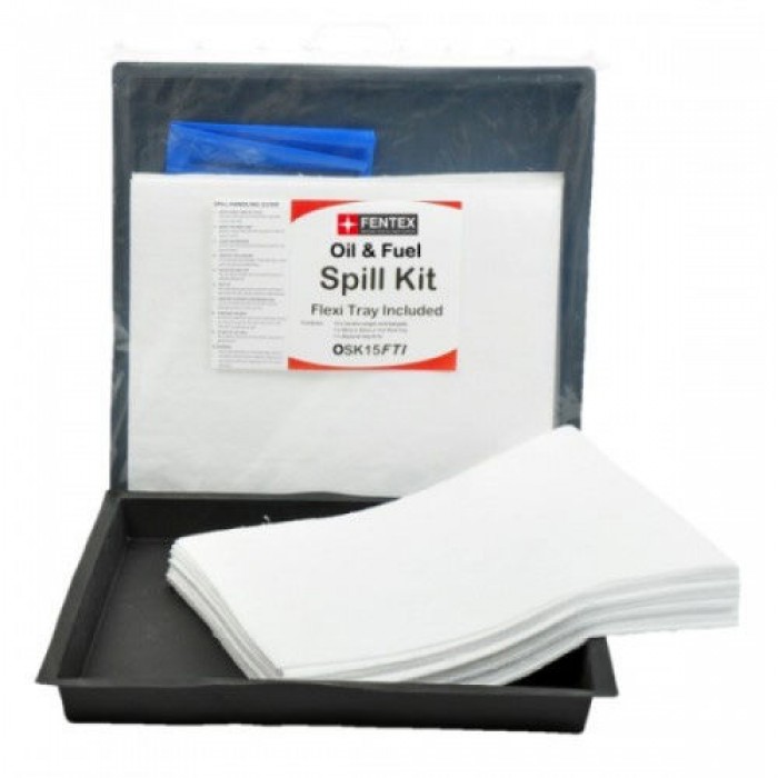 Oil and Fuel Spill Kit with Drip Tray