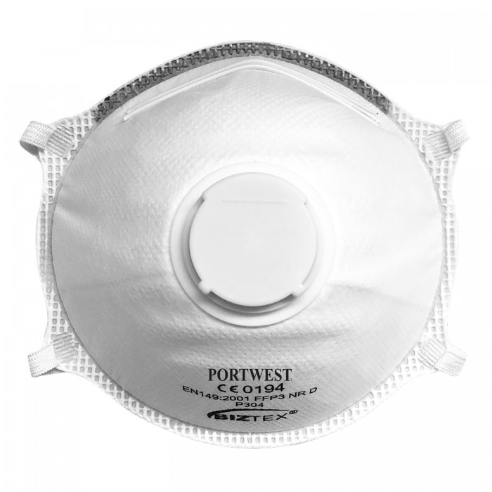 FFP3 Valved Dolomite Light Cup Respirator - Pack of  10
