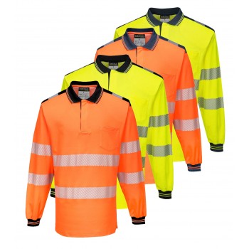 PW3 Hi-Vis Polo Shirt L/S PW3 Hi-Vis Polo Shirt L/S
