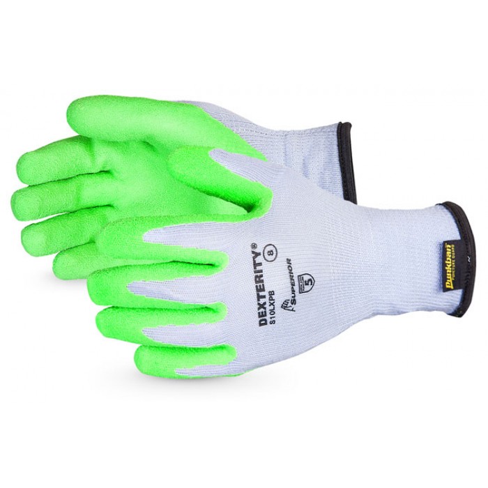 Dexterity 10-Gauge Cotton/poly Knit Gloves with Hi-Viz Latex Palm