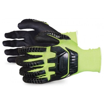 Dexterity Black Widow Grip Anti-Impact Hi-Viz Micropore Nitrile Dipped Glove 