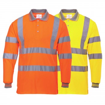 Hi-Vis Long Sleeved Polo Hi-Vis Long Sleeved Polo